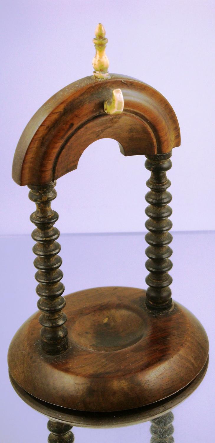 Classic Arched Wooden Pocket Watch Stand. c1920