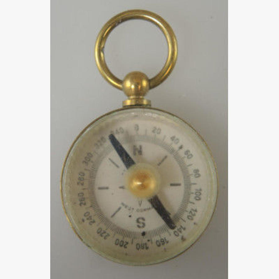 Gilt Metal Compass Fob. Circa 1950