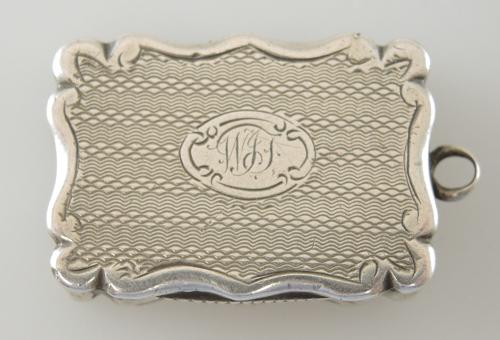 English Silver Vinaigrette. Birmingham 1862