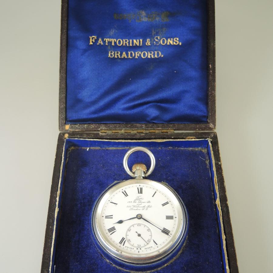 Vintage Swiss Silver Pocket Watch. c1915