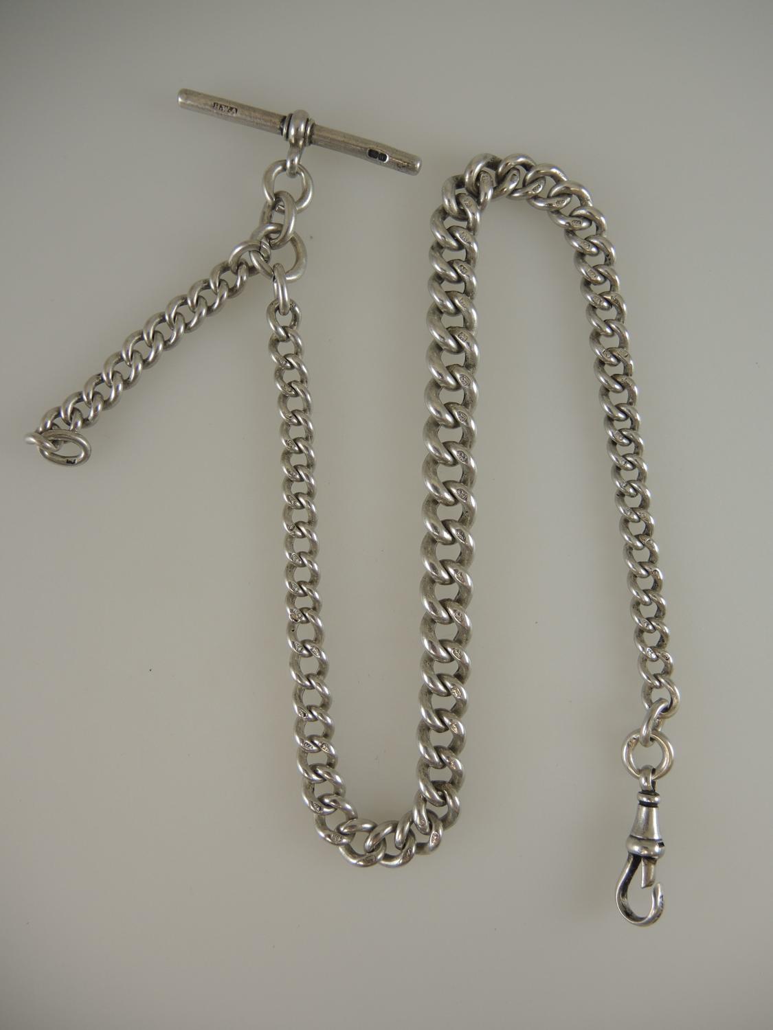 English Silver Watch chain Birmingham 1895