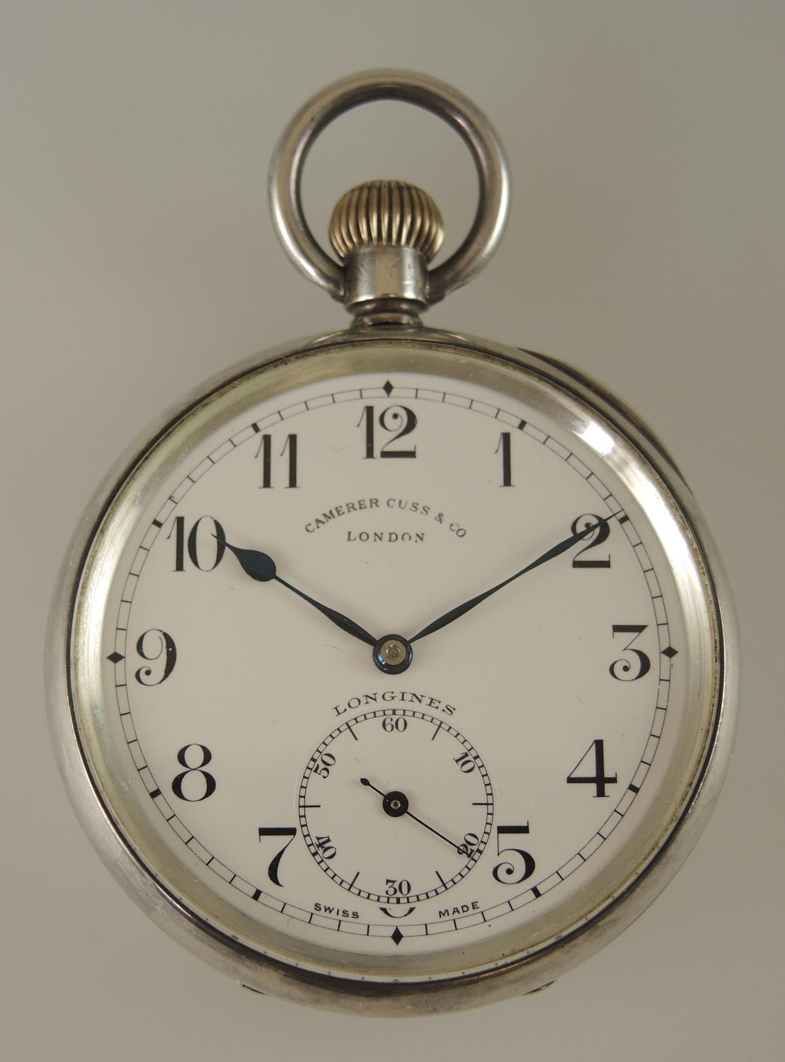 Silver LONGINES vintage pocket watch c1927