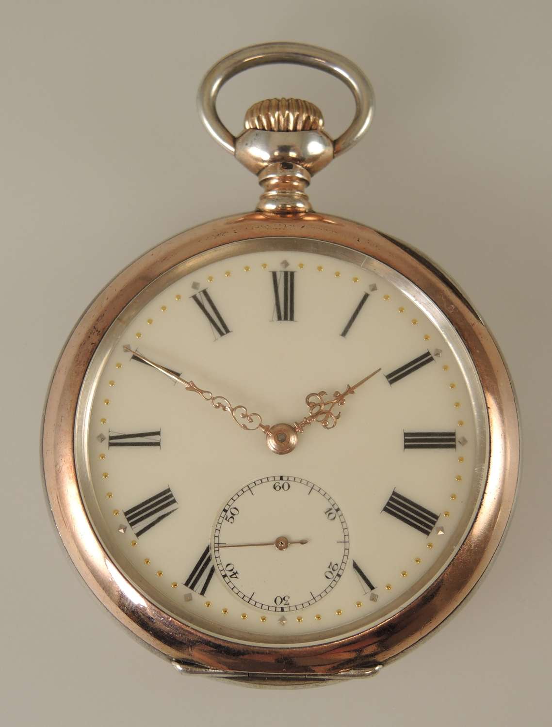 Silver and gold cased ZENITH vintage pocket watch c1910