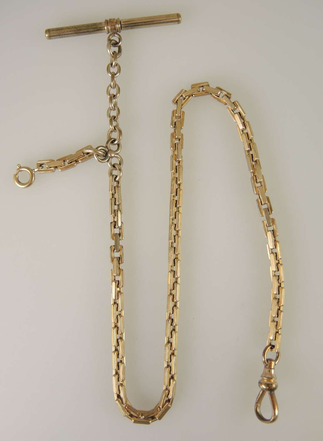Vintage gold plated watch chain c1890