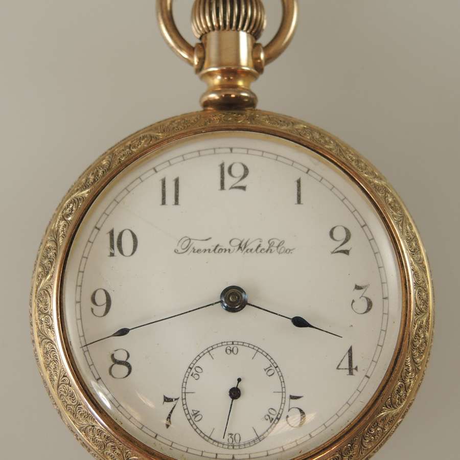 18 size 7 Jewel TRENTON Watch Co pocket watch c1895