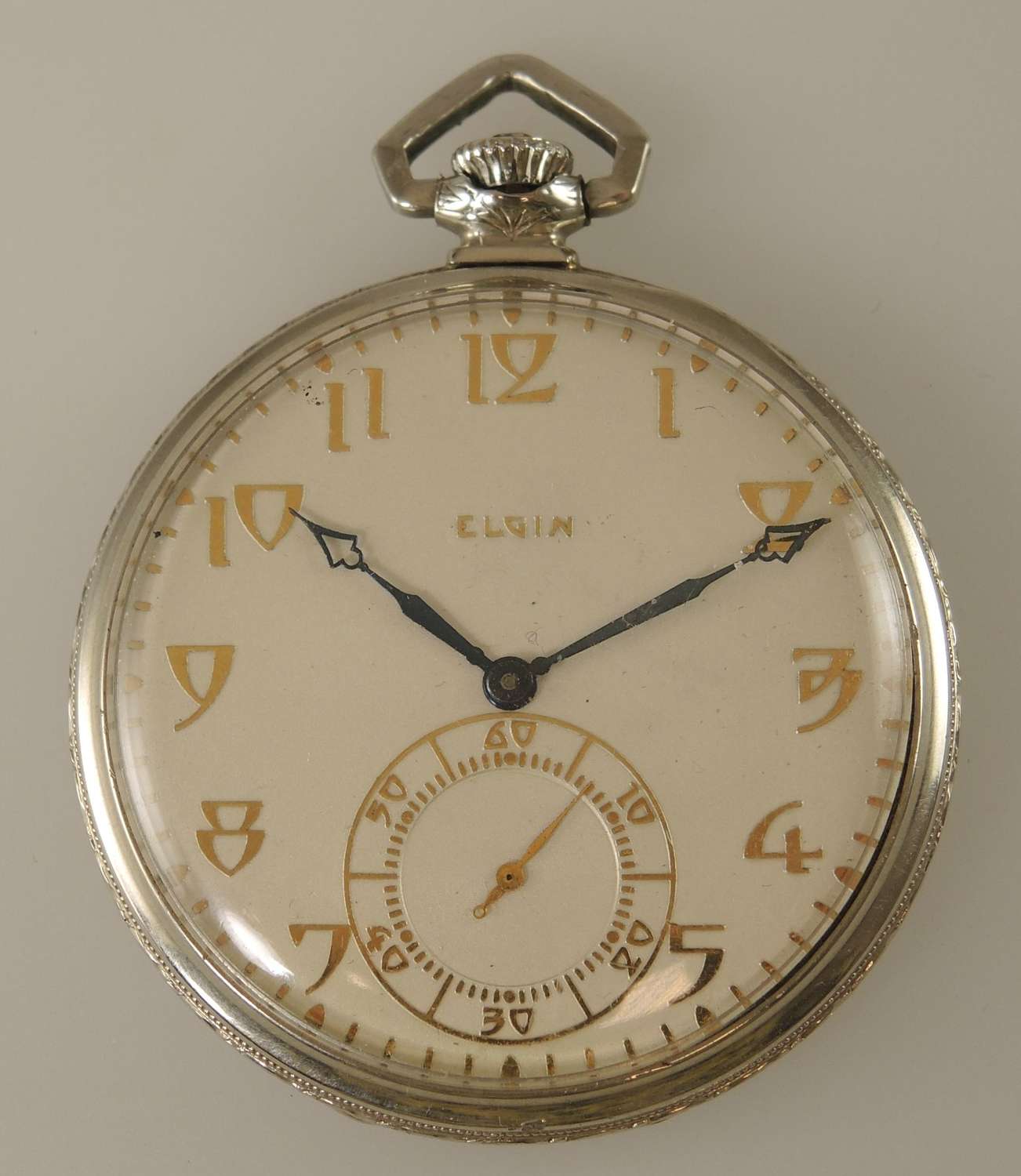 Art Deco Style pocket watch by Elgin. Circa 1925