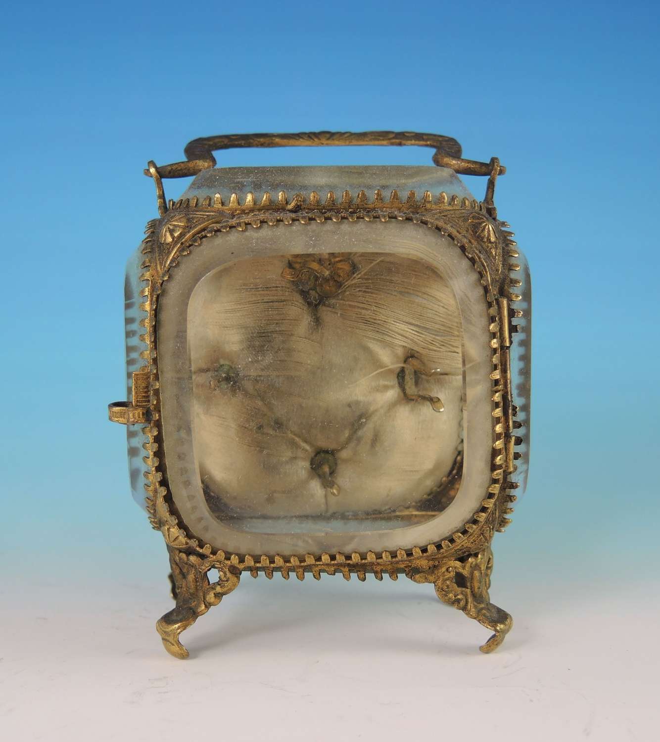 French Glass Casket watch stand. For Hunters and Half hunters c1830