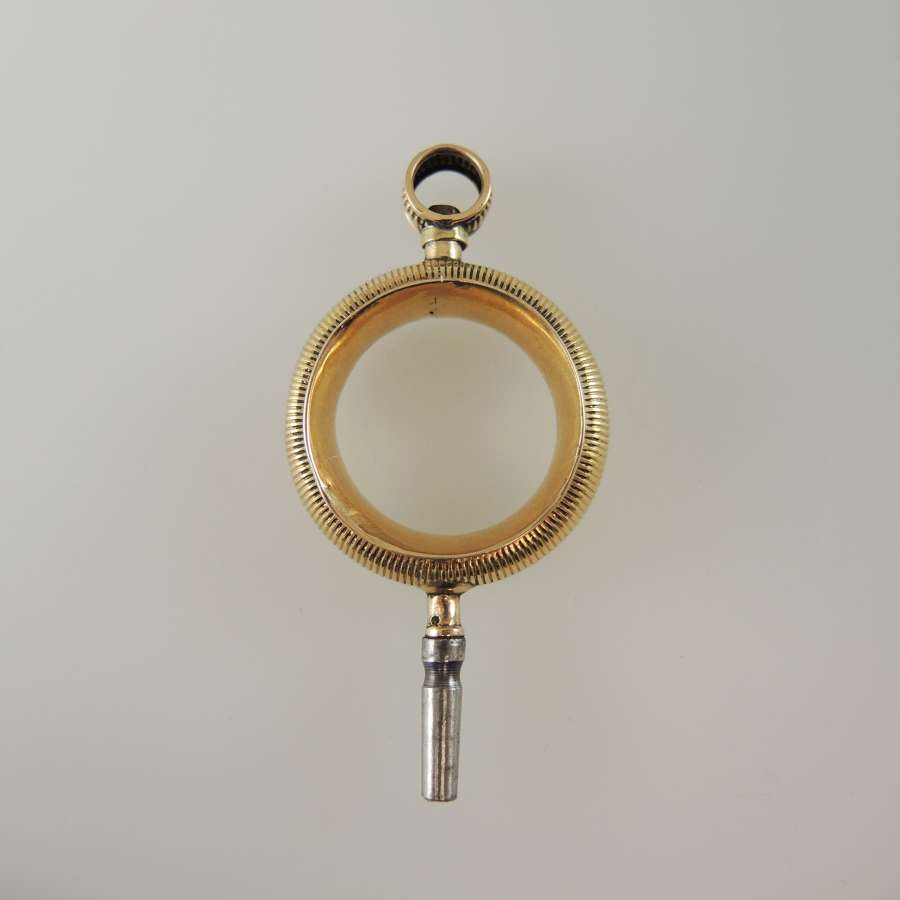 Large gold Georgian pocket watch key c1810
