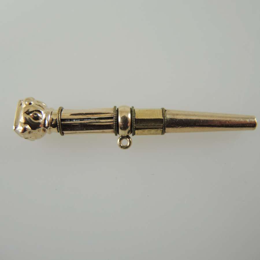 Fancy gold Breguet pocket watch key c1820
