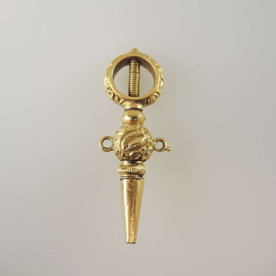 Large impressive gold Breguet pocket watch key c1820