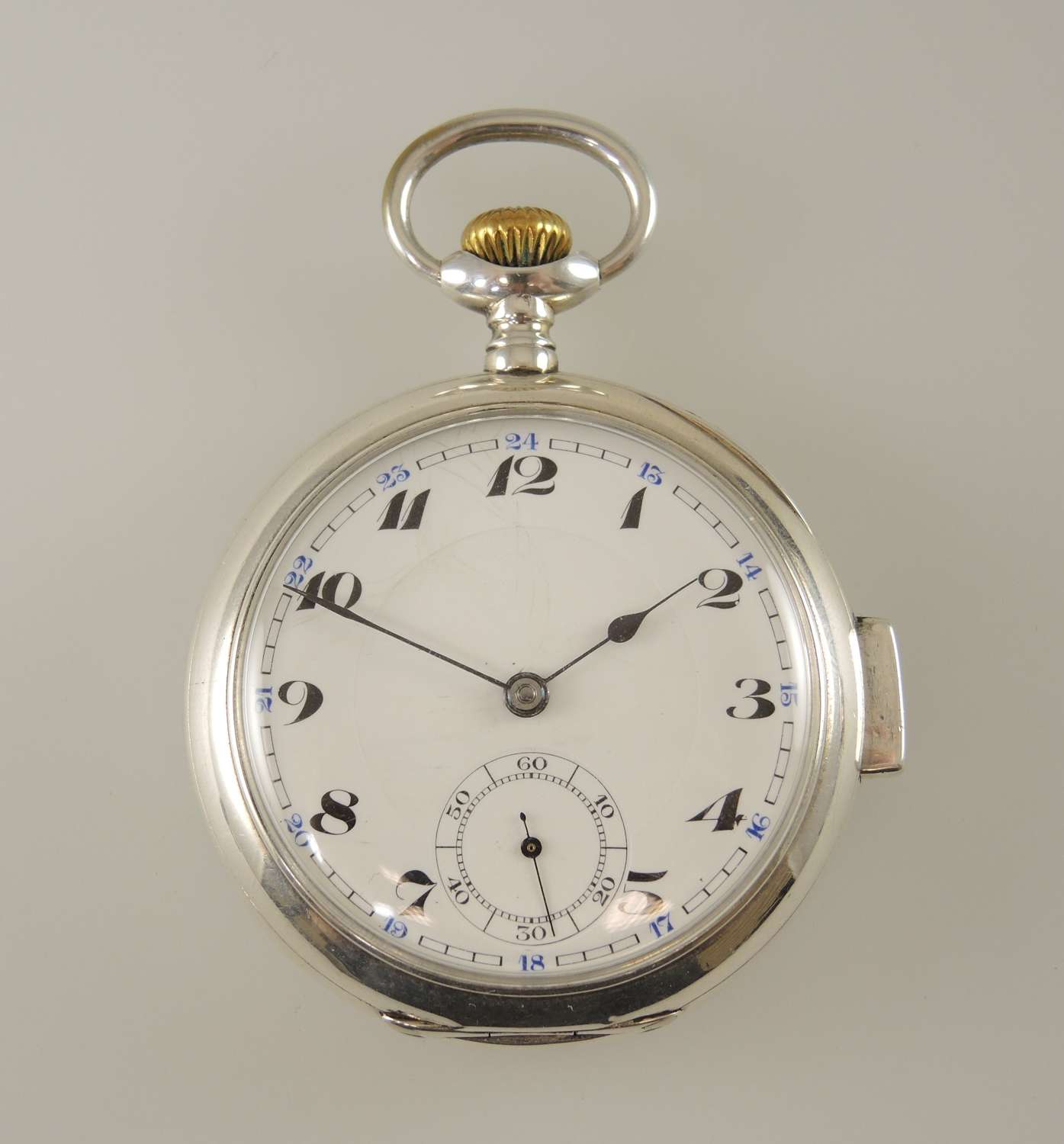 Silver minute repeater pocket watch c1910