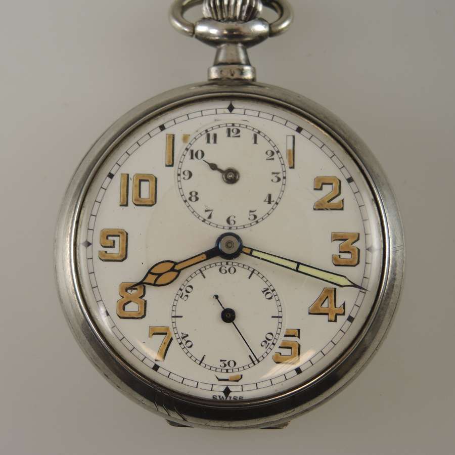 Rare Silver Alarm pocket watch c1910