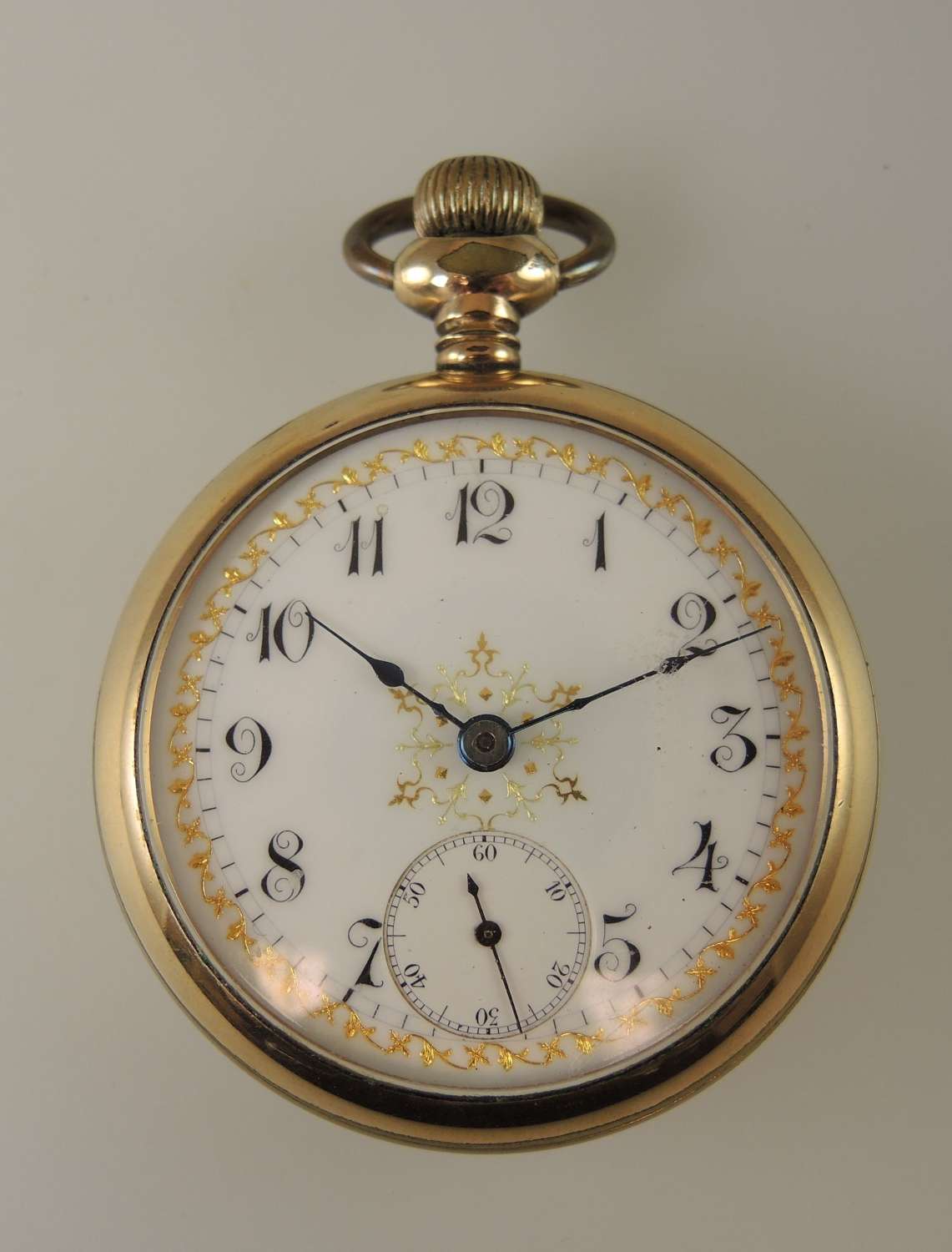 18s 15J Elgin pocket watch with Fancy dial  + American Eagle case 1910