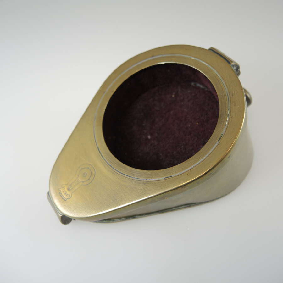 Brass wall Case for a pocket watch c1880