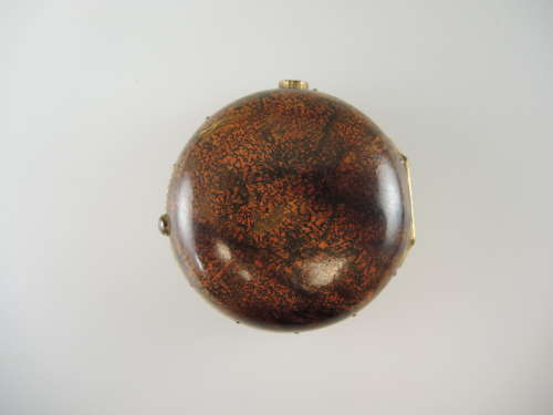 Superb gilt and painted horn verge outer case c1770