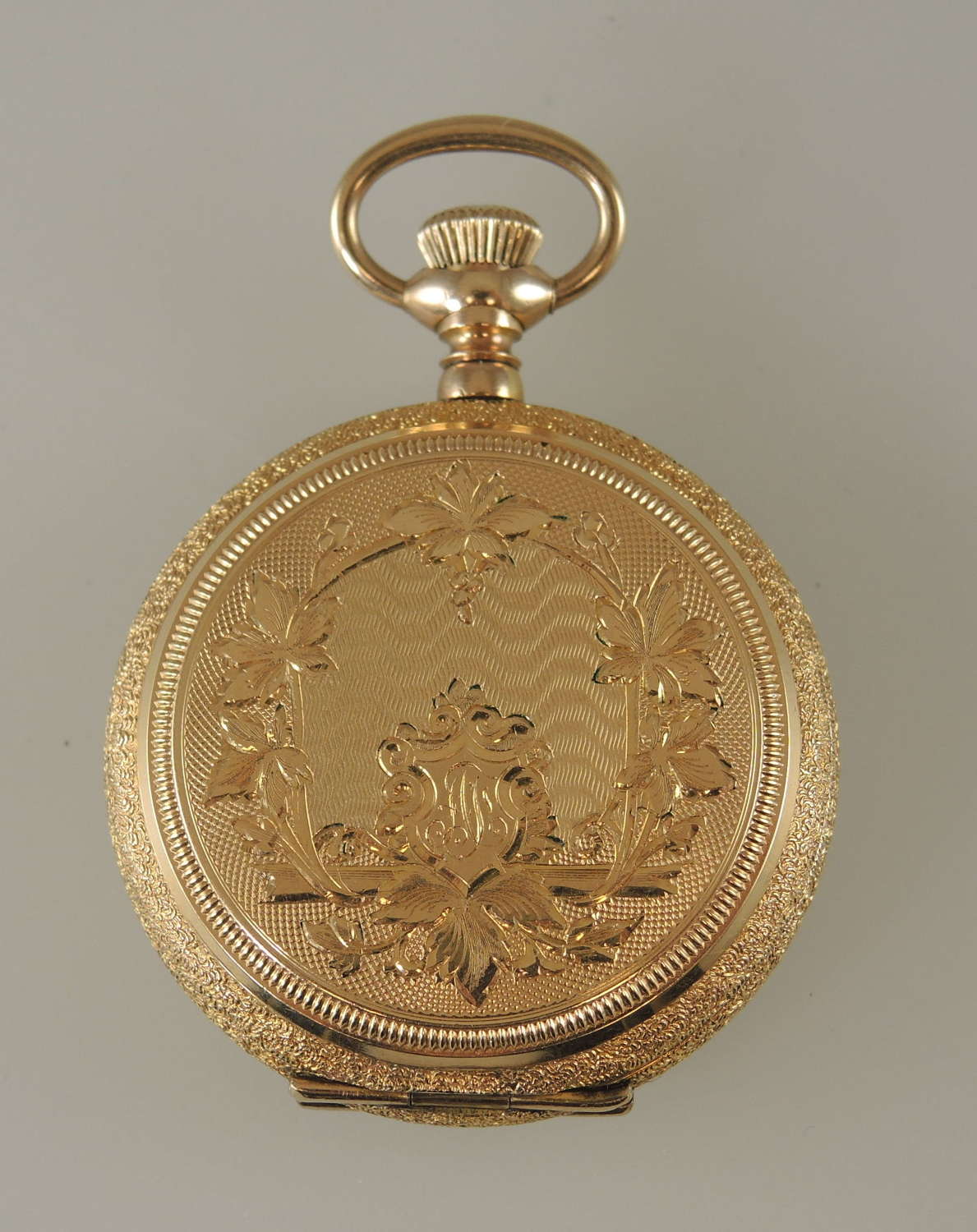 Beautiful gold plated ladies hunter style fob watch c1907