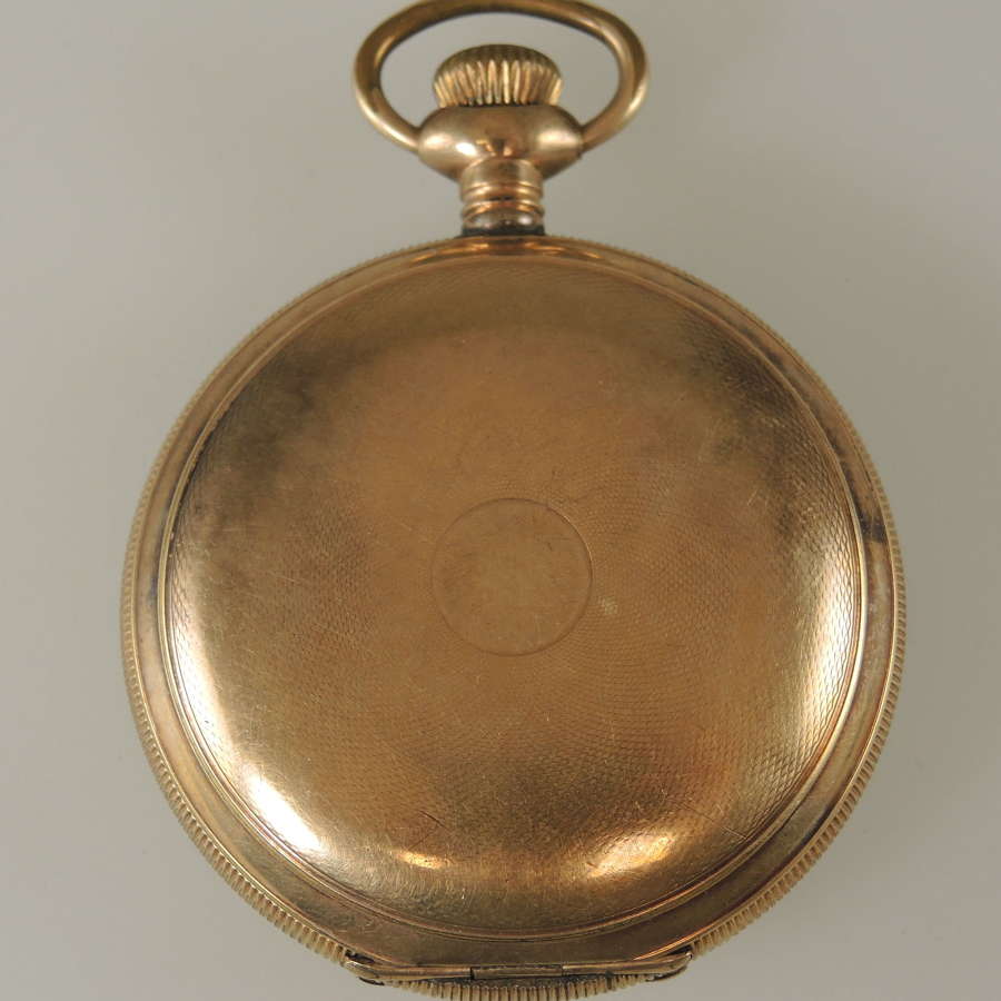 Gold plated 18s Hunter pocket watch case c1890