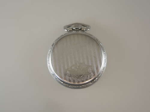 American 16s Stem wound open face case chrome case c1930