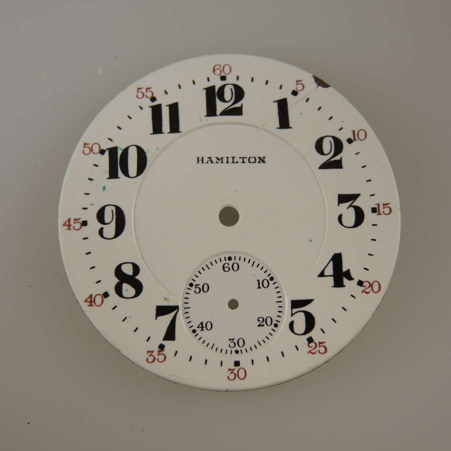 16s Hamilton pocket watch dial