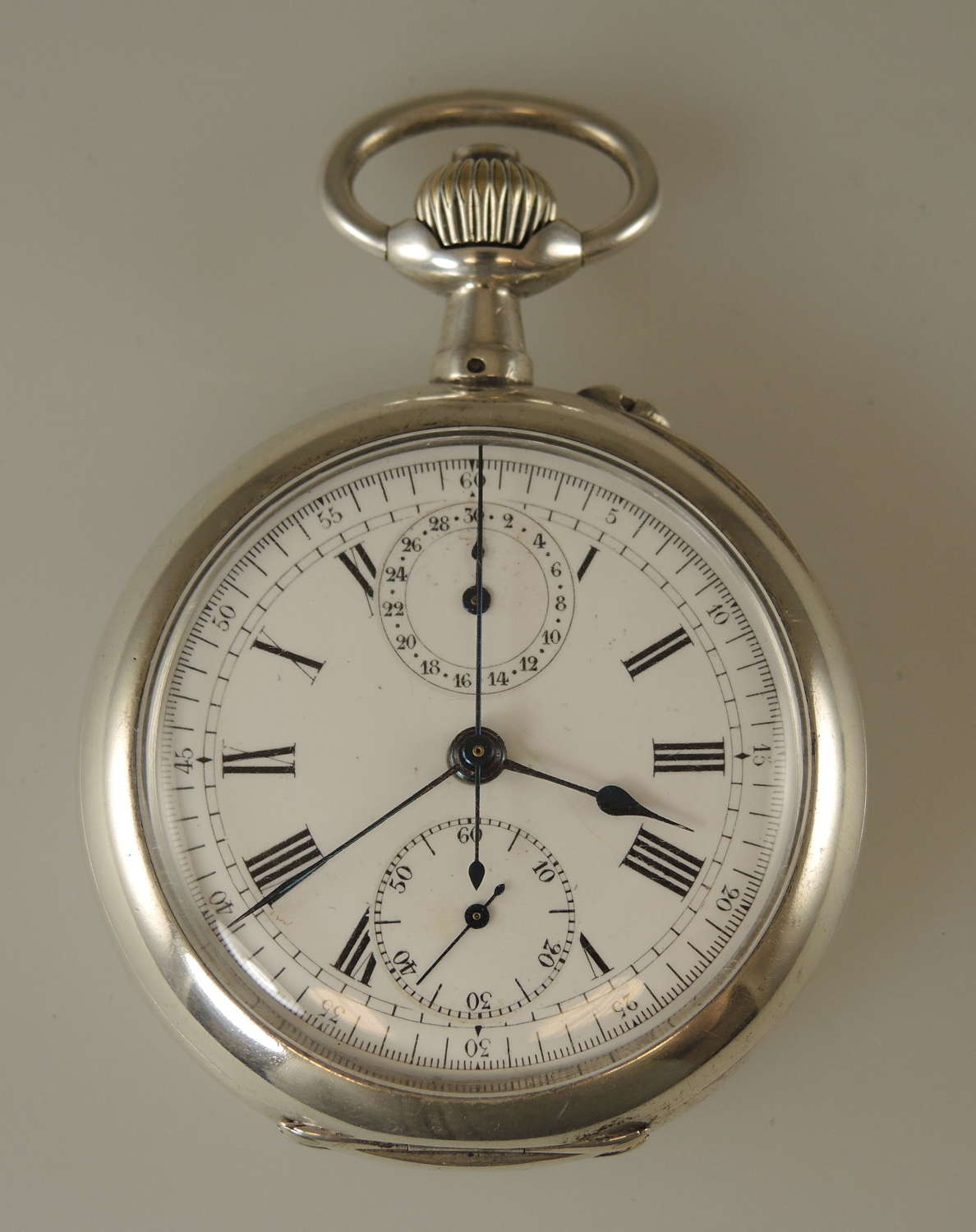 Top Quality Silver Chronograph pocket watch c1890