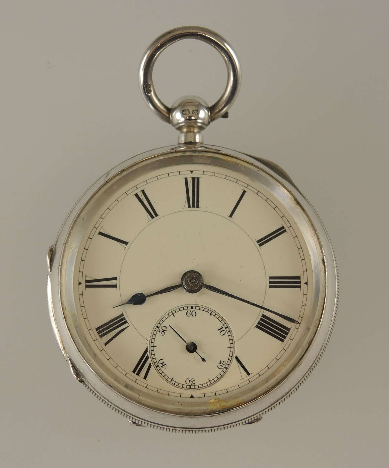 Victorian English silver key wound pocket watch. Hird, Ulverston c1892