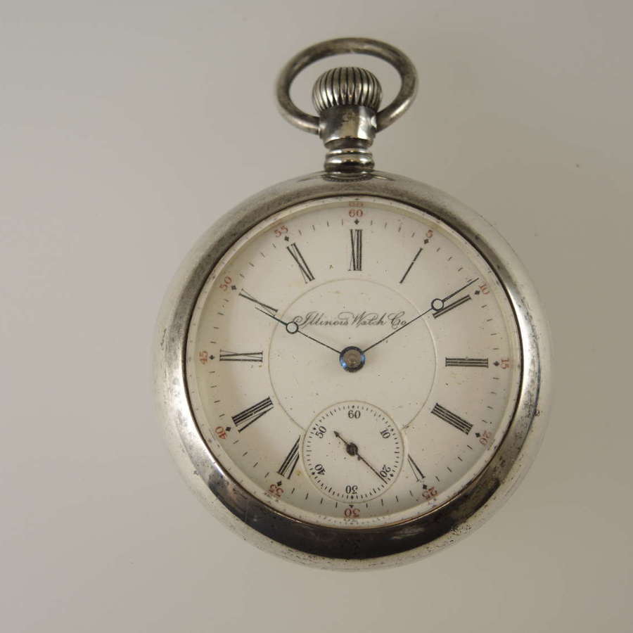 18s 17J Illinois Lakeshore pocket watch. 4oz silver case c1902