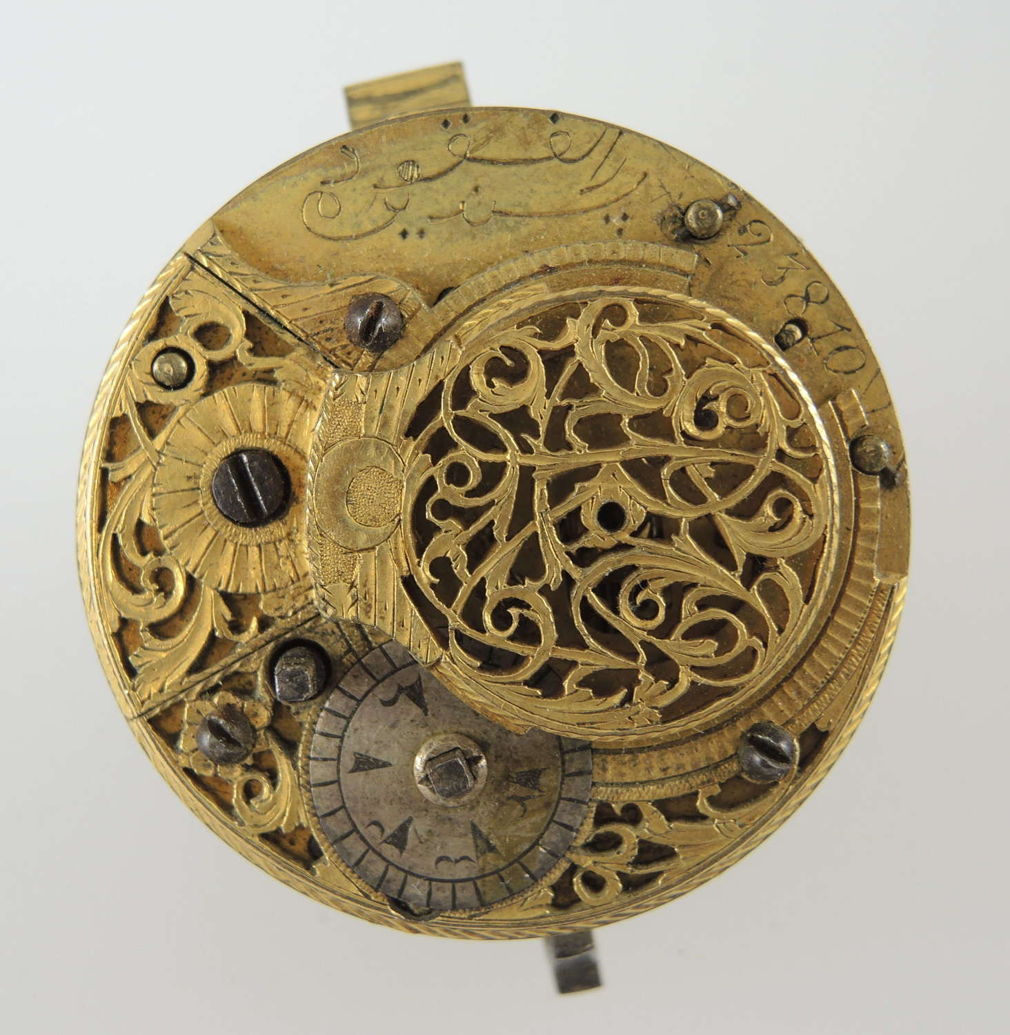 English verge fusee movement made for the Turkish market c1800