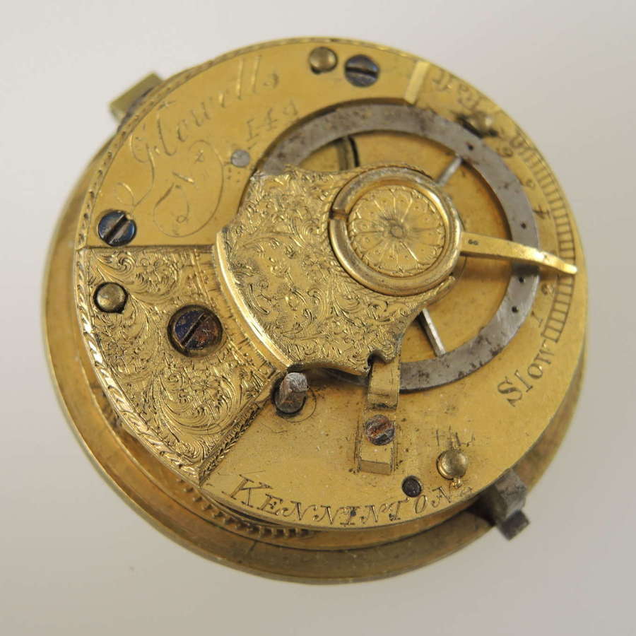 English verge fusee movement by Howels, Kenninton c1830