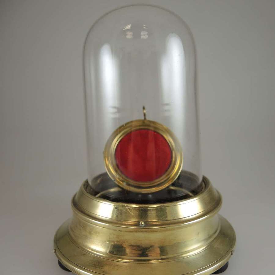 Brass and Glass domed watch stand c1890