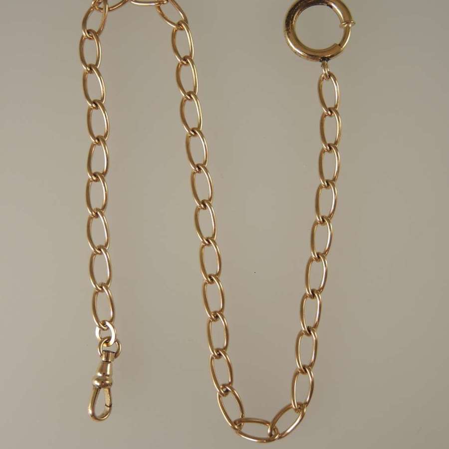 Victorian 12K gold filled watch chain c1890