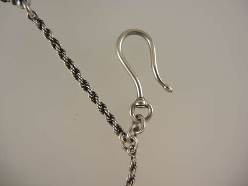 Victorian Silver watch chain. Peaky blinders style c1890