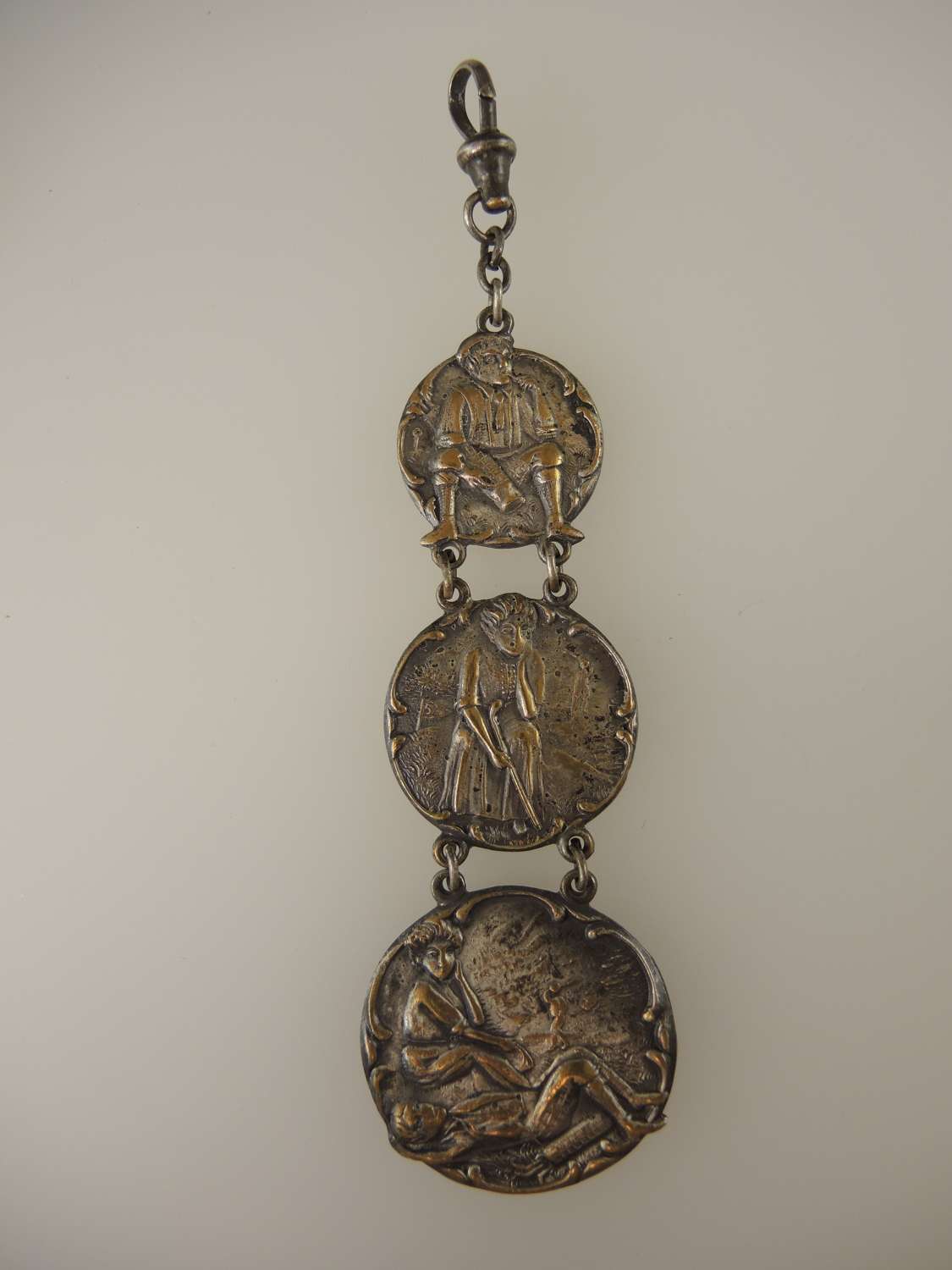 Unusual Souvenir Watch Chain / Chatelaine c1900