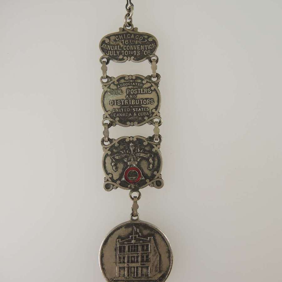 Unusual Souvenir Watch Chain / Chatelaine c1900