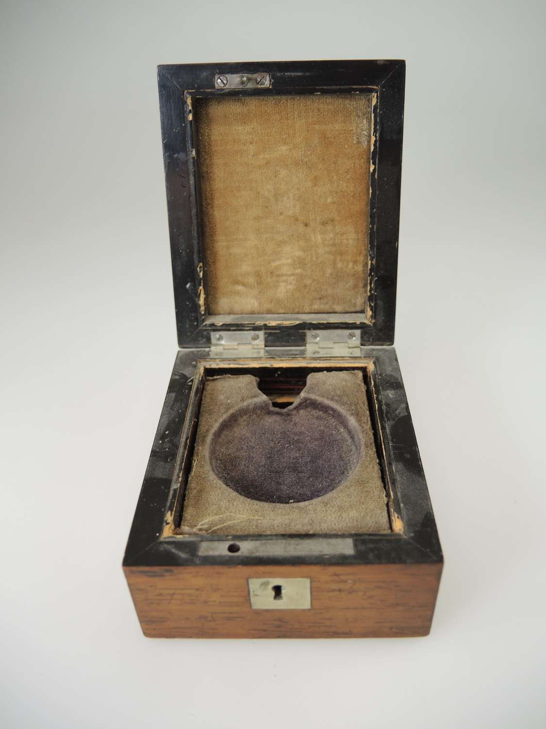 Wooden pocket watch box c1890