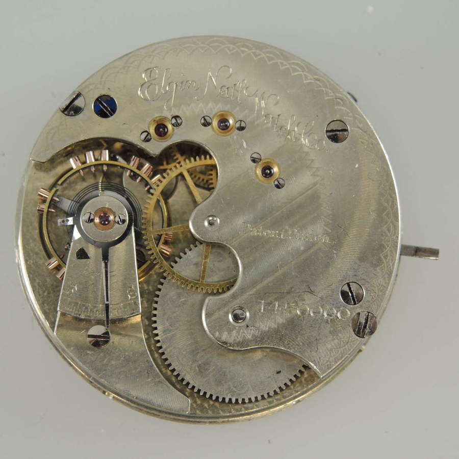8s 15J Elgin First in a run pocket watch movement c1884