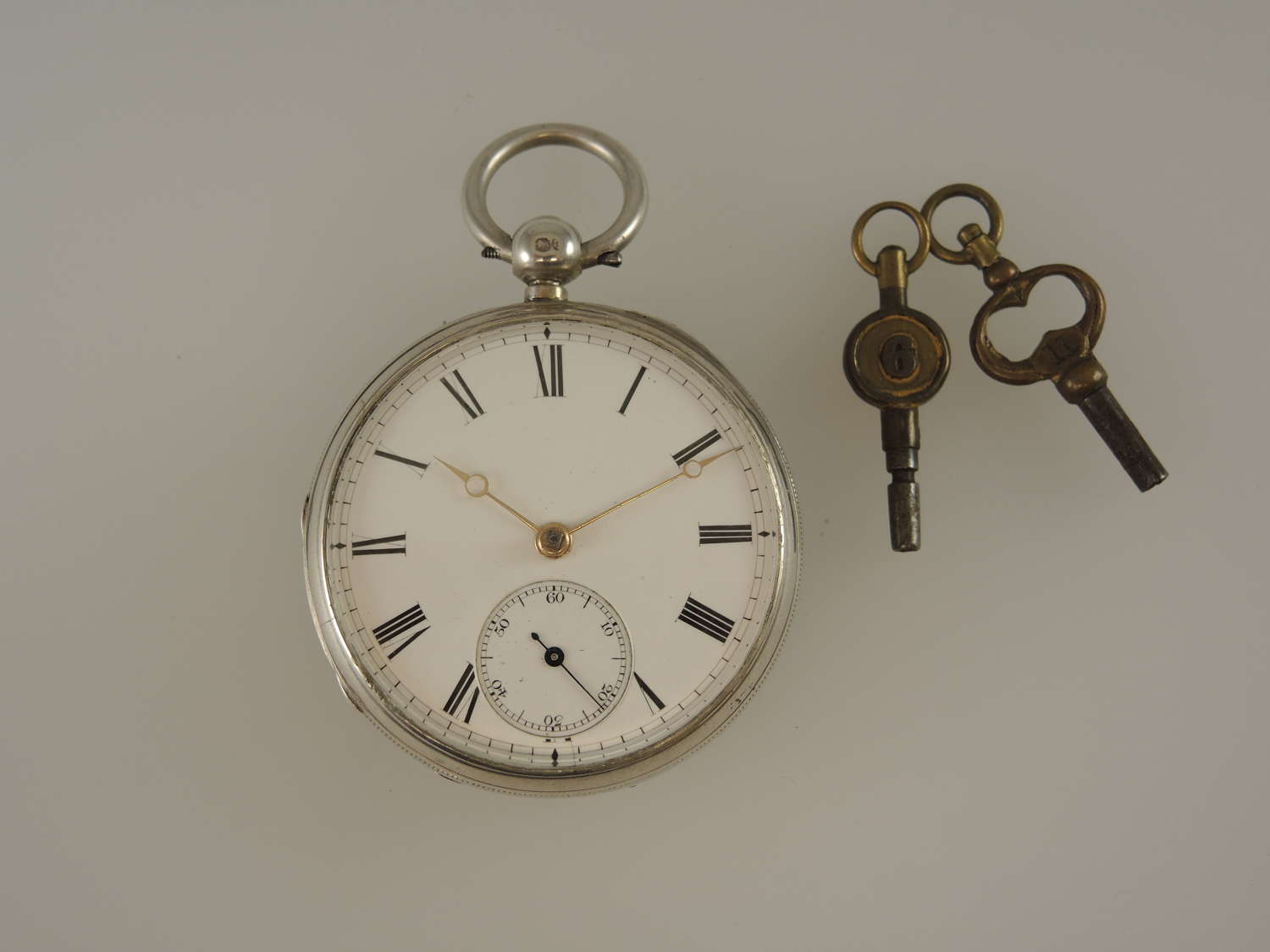 English silver Scottish Fusee pocket watch by A Barrie, Edinburgh 1883