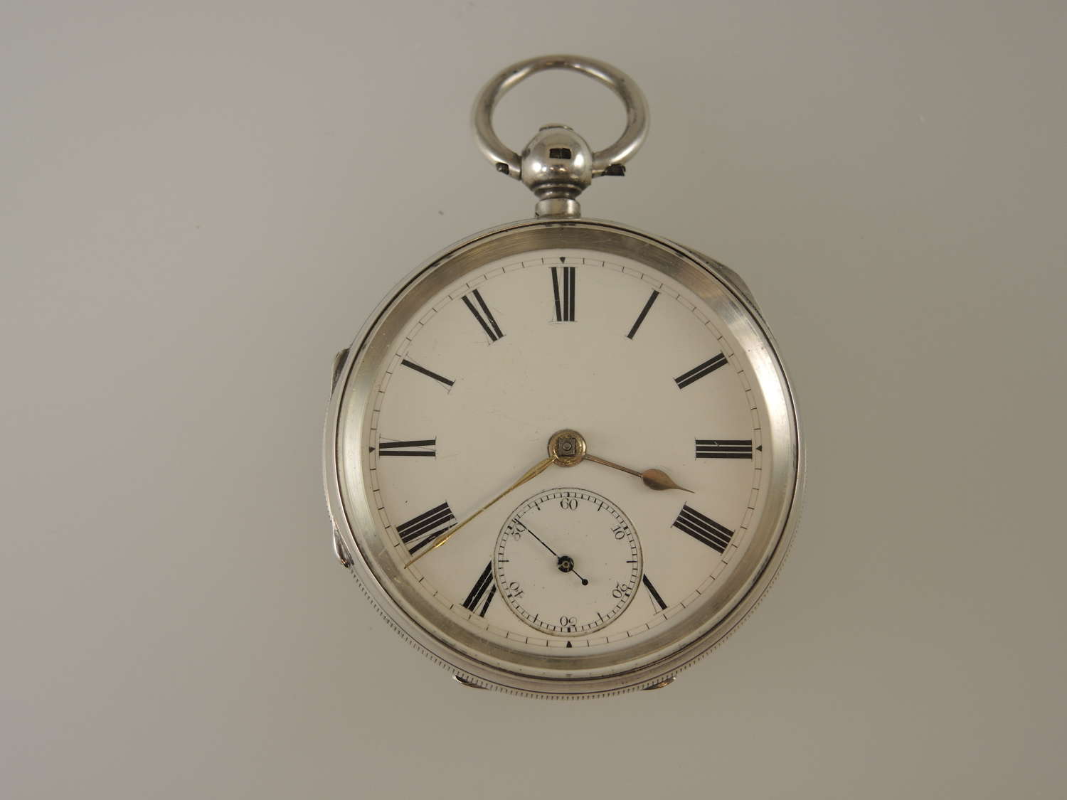 English silver Fusee pocket watch by Adams, West Bromwich c1889