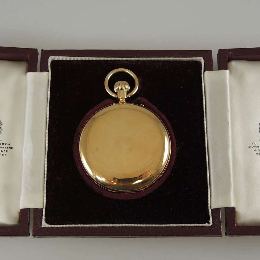 18K gold Hunter pocket watch by Barraud & Lund. Sold by Asprey c1877