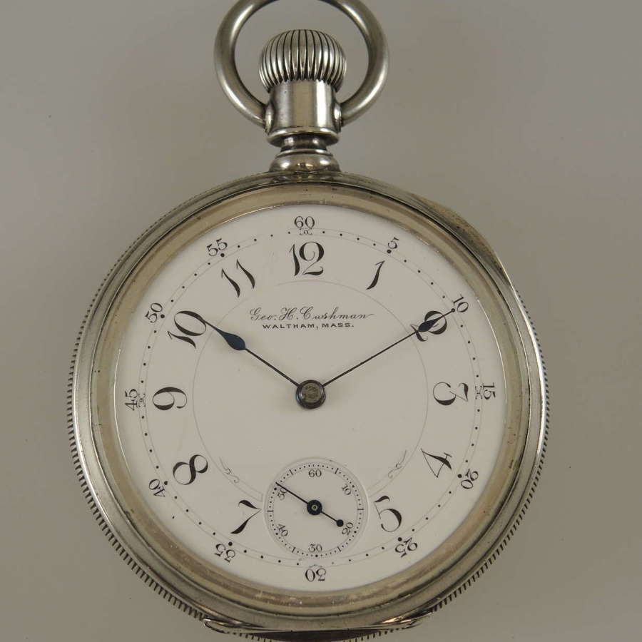 Rare silver 14s 16J Waltham Moorhouse dial pocket watch c1889
