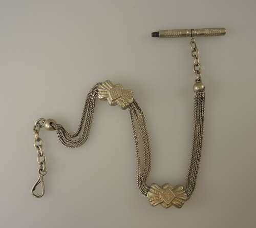 Victorian Peaky Blinders style pocket watch chain c1890