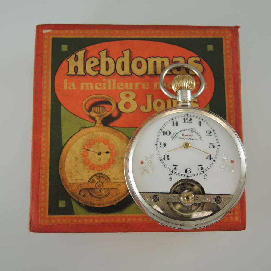 Silver Hebdomas 8 day pocket watch c1915