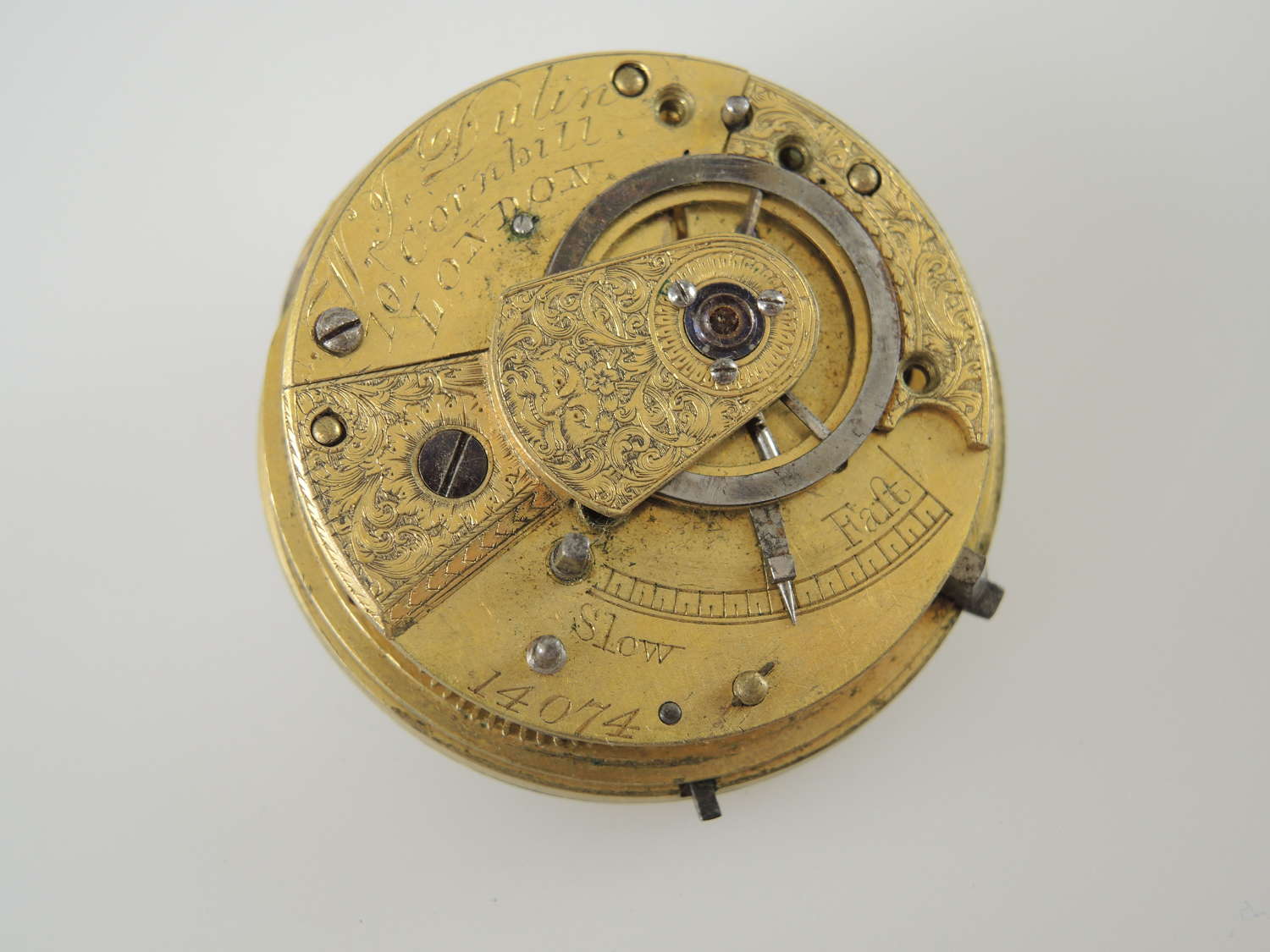 English verge movement by Dulin c1830