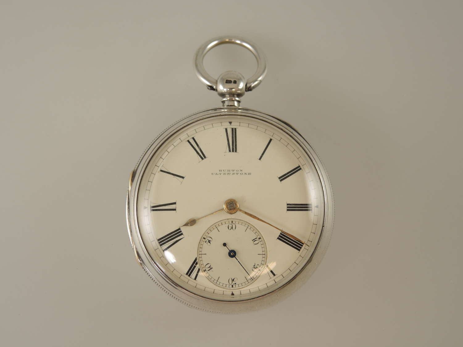 English silver fusee pocket watch by Burton, Ulverstone c1875