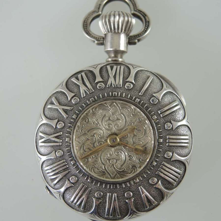 Unusual French pocket watch retailed by Phillipe, Palais Royal c1870