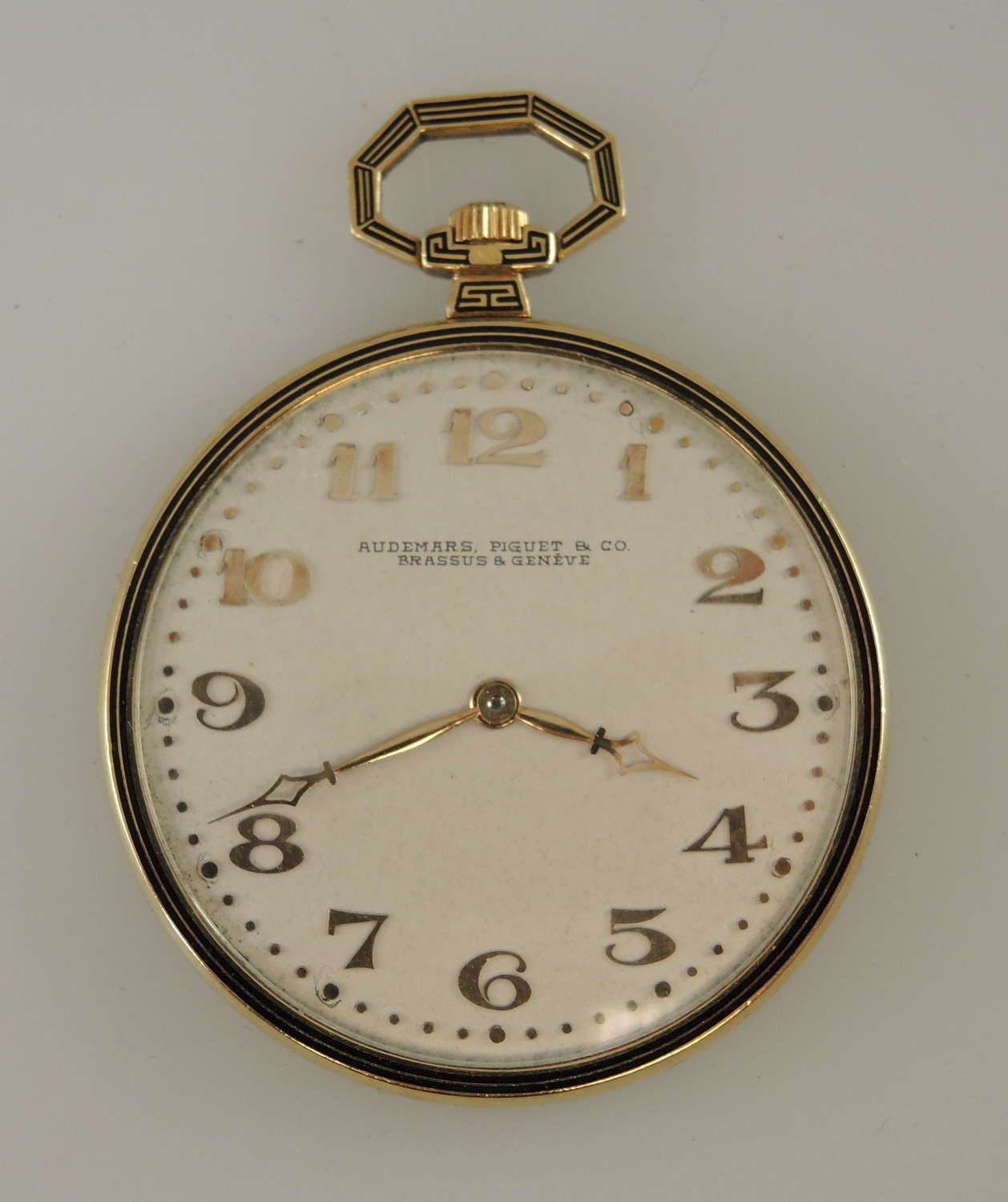 18K gold and enamel Audemars, Piguet & Co pocket watch c1918