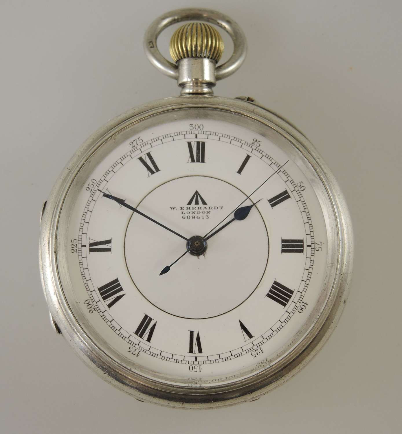 English silver Military pocket watch by W Erhardt pocket watches c1915