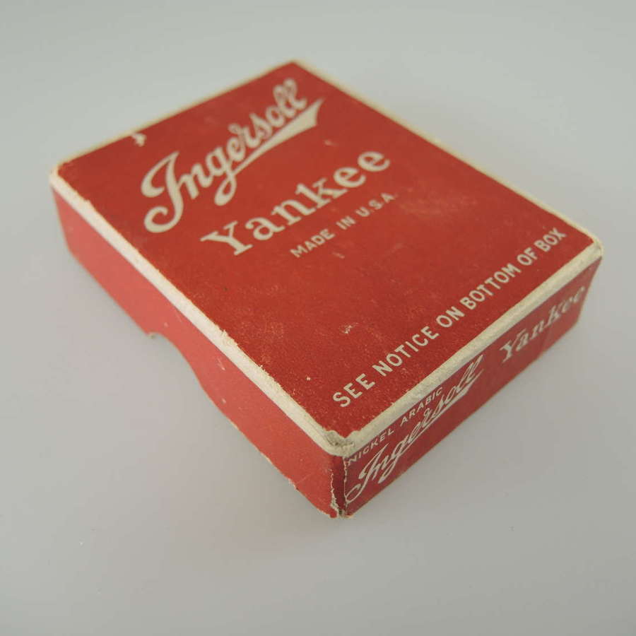Cardboard box for Ingersoll Yankee pocket watch c1900