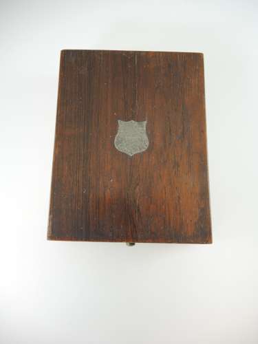 Wooden pocket watch box c1890
