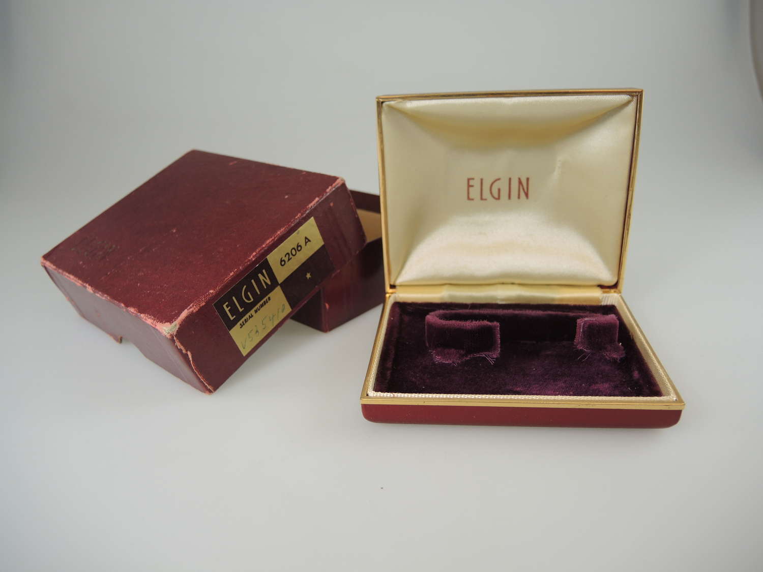 Elgin Wrist Watch box inc outer cardboard sleeve c1945