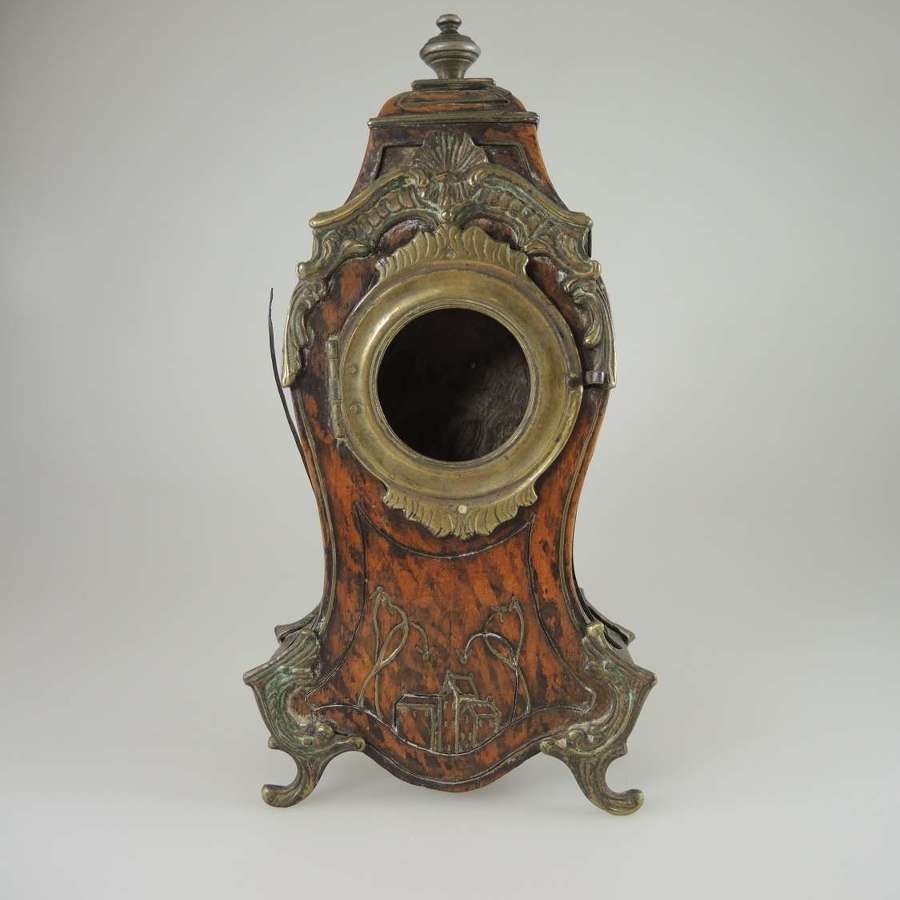 Wooden and gilt Boulle pocket watch stand c1750